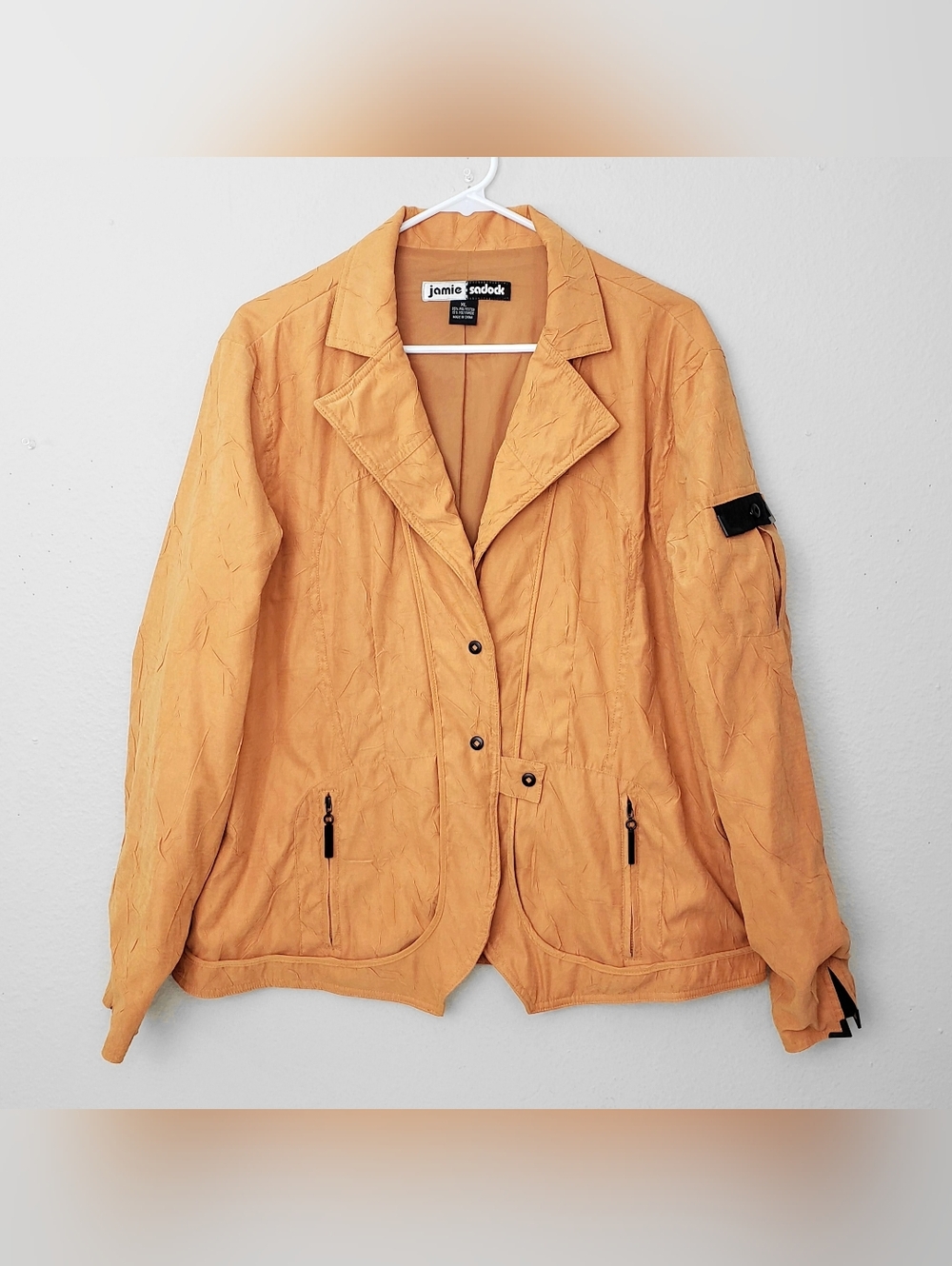Jamie Sadock Lightweight Jacket Orange  Textured Active Coat XL
